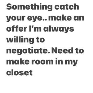 Make offers always willing to negotiate